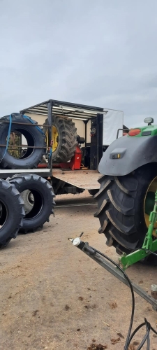 Dækskifte traktor dæk udskiftning af dæk